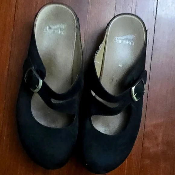 BUNDLE Clarks Black Mules with Buckle  And DANSKOL Clogs - Picture 2 of 6